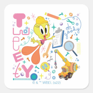 Sticker Carré BUGS BUNNY BUILDERS™| Outils de travail TWEETY™