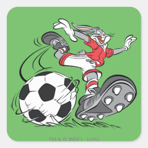 Sticker Carré BUGS BUNNY™ Jouer au football