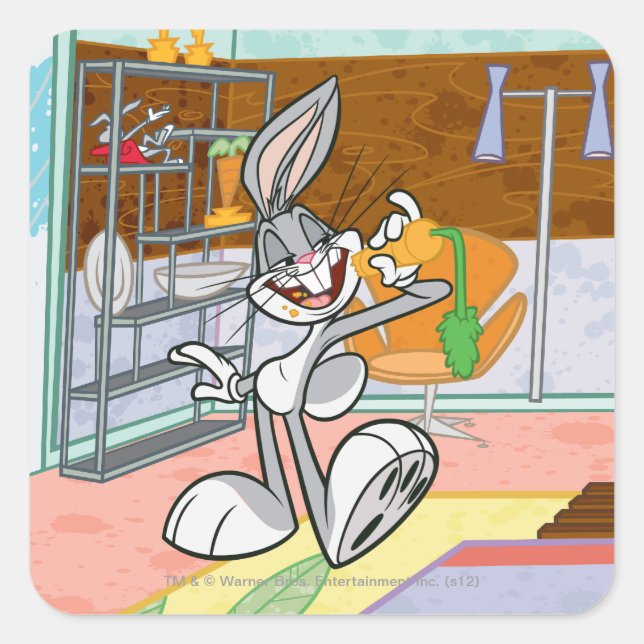 Sticker Carré BUGS BUNNY™ With Carrot (Devant)