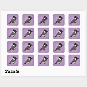 Sticker Carré Bulbul à oreilles blanches Birdorable