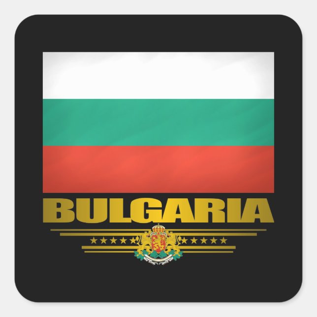 Sticker Carré Bulgarie Pride (Devant)