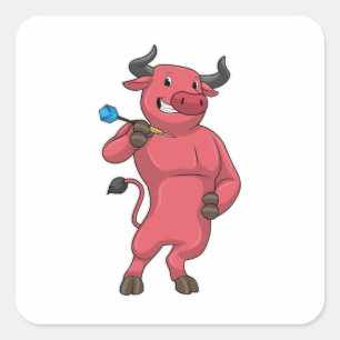 Sticker Carré Bull aux fléchettes avec Dart