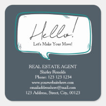 Bulle de dialogue moderne Immobilier foncier sombr