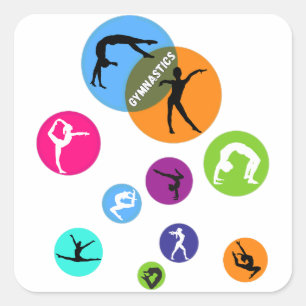 Sticker Carré Bulle de gymnastique