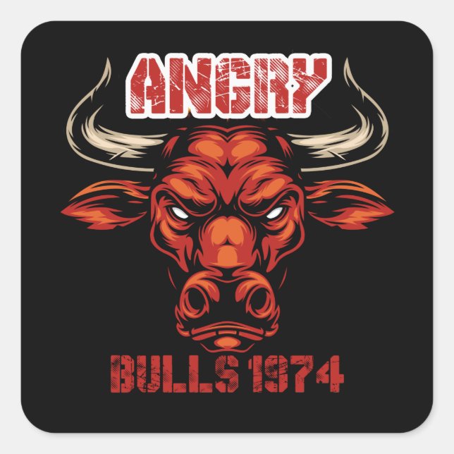 Sticker Carré BULLES EN COLÈRE, Choisir Buffalo D'Amour, Arrêter (Devant)