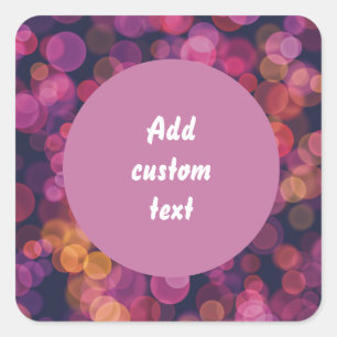 Sticker Carré bulles roses moderne tendance