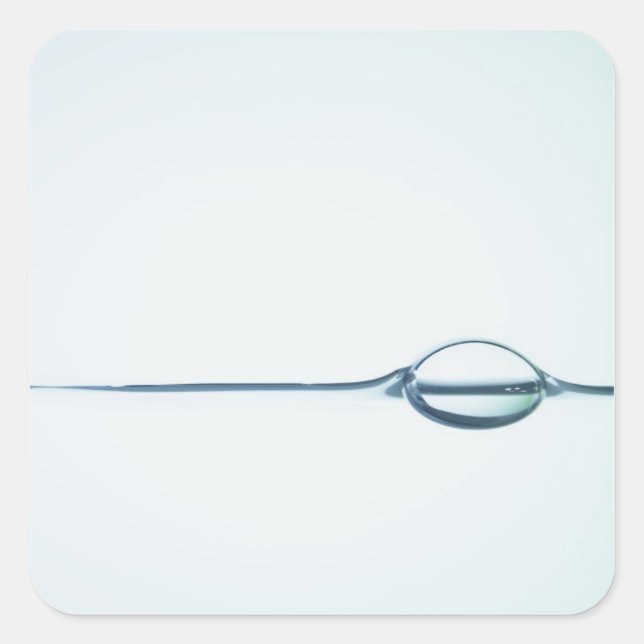 Sticker Carré Bulles sur la surface de l'eau (Devant)