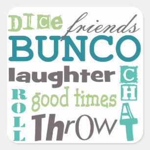 Sticker Carré Bunco Fun Girls Night Out Party