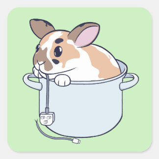Sticker Carré Bunny in a Stew! 