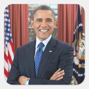 Sticker Carré Bureau ovale 44e président Obama Barack