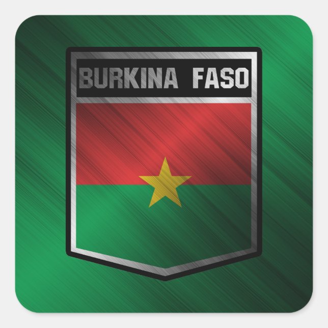 Sticker Carré Burkina Faso (Devant)