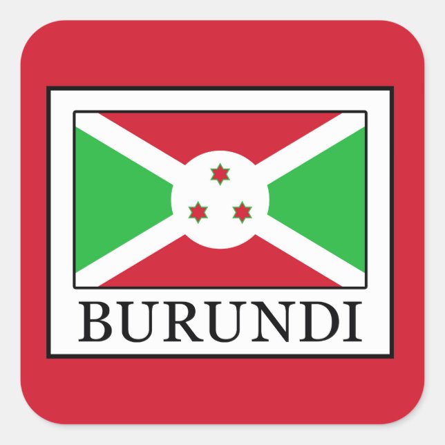 Sticker Carré Burundi (Devant)