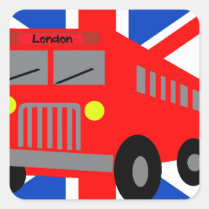 Sticker Carré Bus in London
