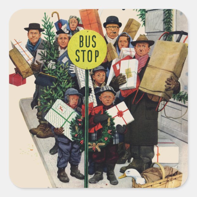 Sticker Carré Bus Stop (Devant)