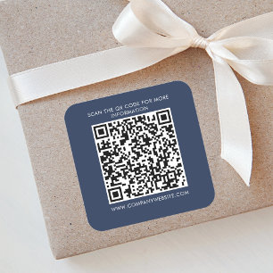 Sticker Carré Business QR Code Promotion Marketing Personnalisé