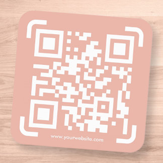 Sticker Carré Business Scan Me QR Code Website Modern Simple