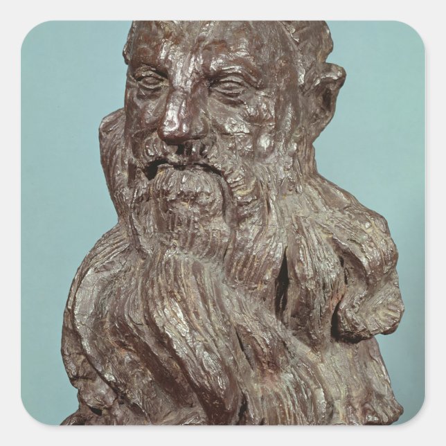 Sticker Carré Buste d'Auguste Rodin 1909 (Devant)
