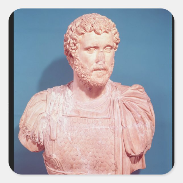 Sticker Carré Buste de l'empereur Antoninus Pius (Devant)