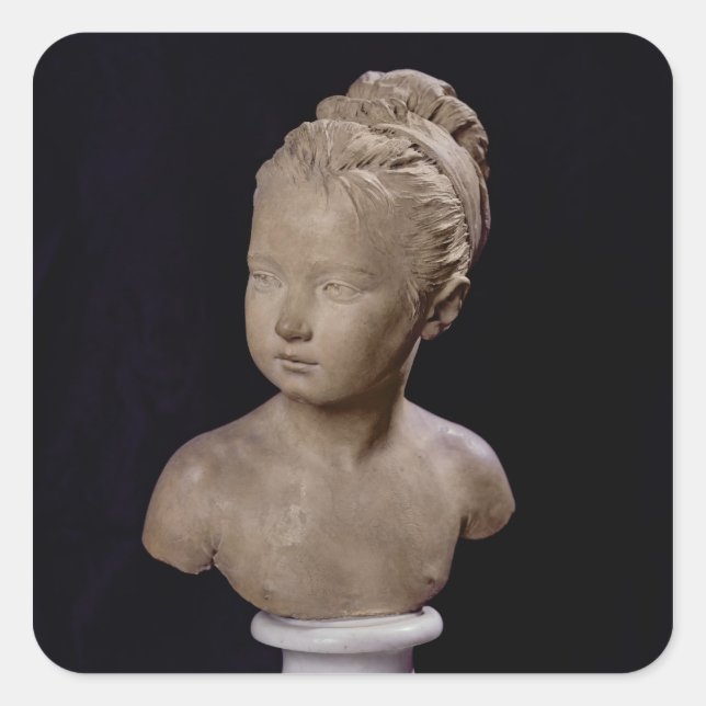 Sticker Carré Buste de Louise Brongniart, 1777 (Devant)
