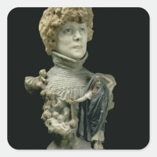 Sticker Carré Buste de portrait de Sarah Bernhardt (1844-1923)