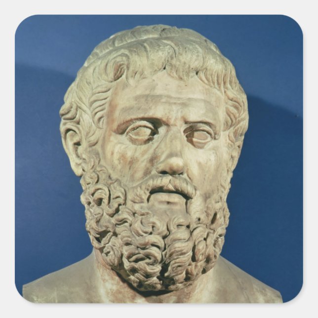Sticker Carré Buste de Sophocles (Devant)