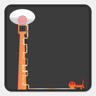 Sticker Carré Buts d'affaires >Sticker publicitaire