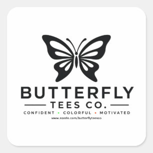 Sticker Carré Butterfly Tees Co. 0047688-BTL6