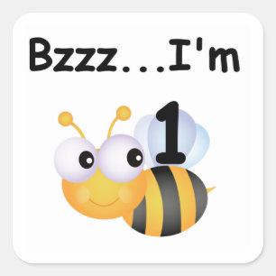 Sticker Carré Buzz Bumblebee 1er Anniversaire T-shirts et cadeau
