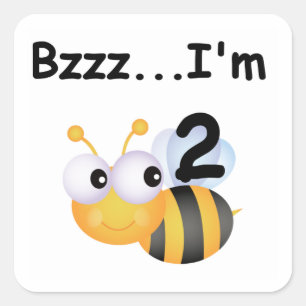 Sticker Carré Buzz Bumblebee 2e Anniversaire T-shirts et cadeaux