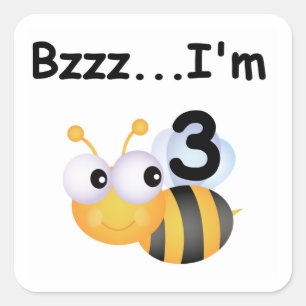 Sticker Carré Buzz Bumblebee 3e Anniversaire T-shirts et cadeaux