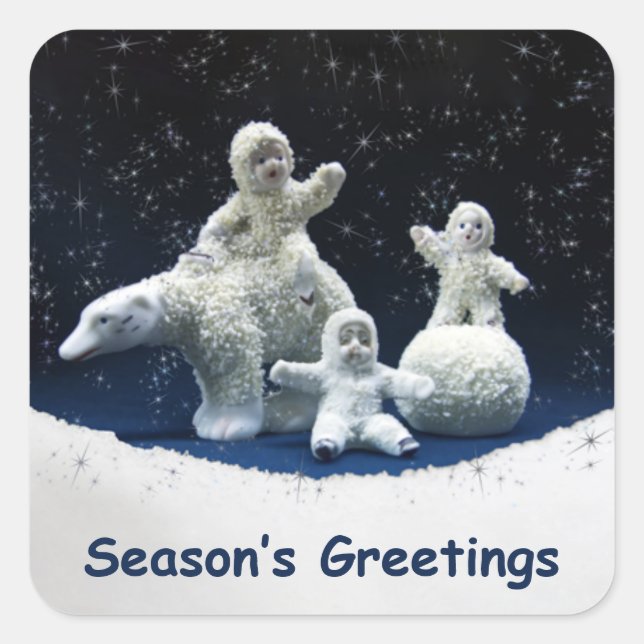 Sticker Carré Bye Bye Snow Baby (Devant)
