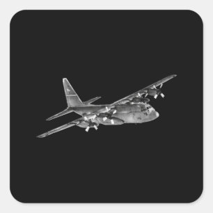 Sticker Carré C-130 Hercules