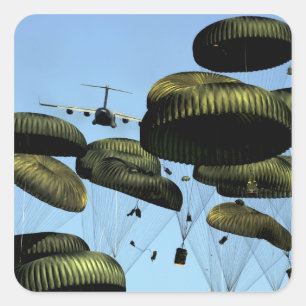 Sticker Carré C-17 Globemaster III de l'armée de l'air américain