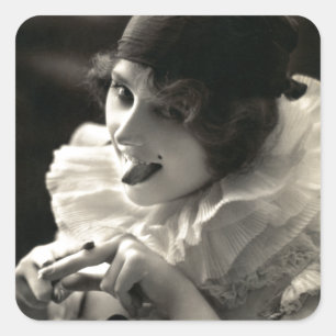 Sticker Carré C. 1910 Tante de femme jolie