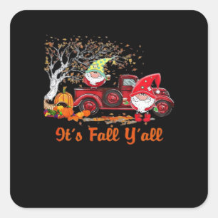 Sticker Carré C’est l’automne Y’all Gnomes Citrouille Spice