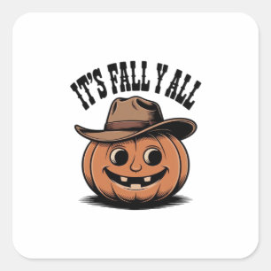 Sticker Carré C’est le Citrouille de la mode Automne Y’all