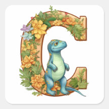 C est pour Dinosaure dans le Jardin Alphabet