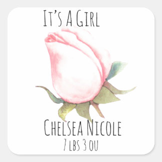 Sticker Carré C’est un sceau d’enveloppe pour filles