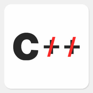 Sticker Carré C, pas C++