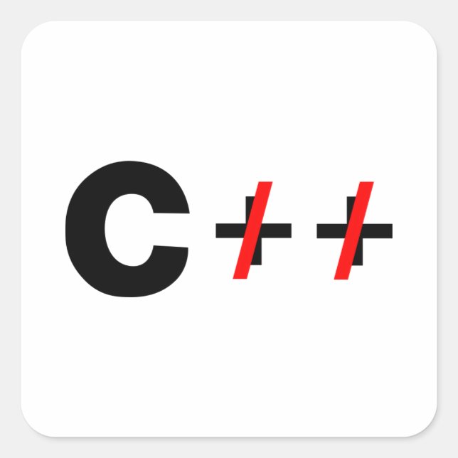 Sticker Carré C, pas C++ (Devant)