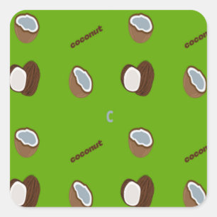 Sticker Carré C pour le vert coco