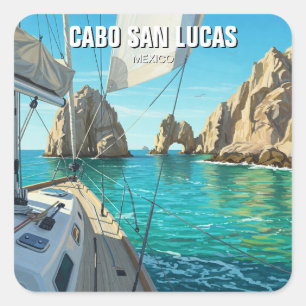 Sticker Carré Cabo San Lucas Mexique El Arco Voyage