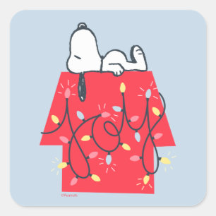Sticker Carré cacahuètes Snoopy's Holiday Dreamer