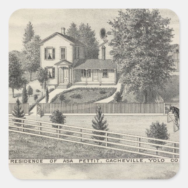 Sticker Carré Cacheville res, Moulin Madison (Devant)