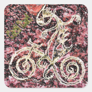 Sticker Carré Cactus Toad