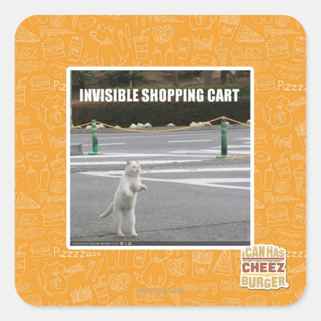 STICKER CARRÉ CADDIE INVISIBLE (Devant)
