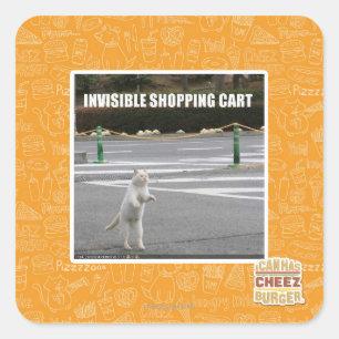STICKER CARRÉ CADDIE INVISIBLE
