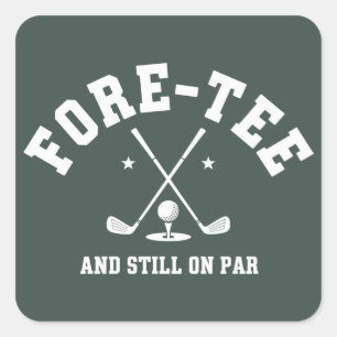 Sticker Carré Cadeau de 40 ans de golf Cadeau de 40 ans de golf 