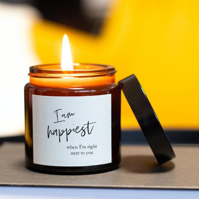 Sticker Carré Cadeau de citation romantique noire tendance (Créateur téléchargé)