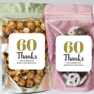 Sticker Carré Cadeau de fête pour les 30 ans 40 ans 50 ans 60 an